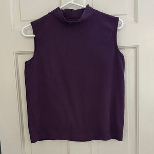 Christopher & Banks Deep Purple Sleeveless Top